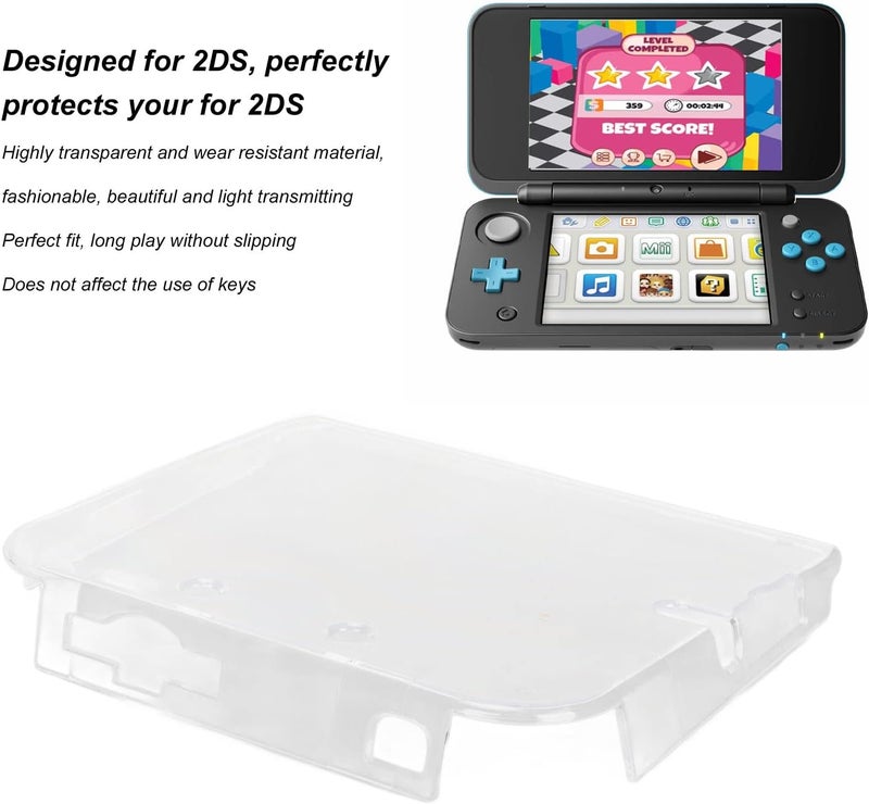 Yoidesu 2DS Crystal Case, Transparent Protective Cover Shell for 2DS, Fashion, Long Lasting, Convenient with Compact Design for Long Gaming Sessions - Image 2